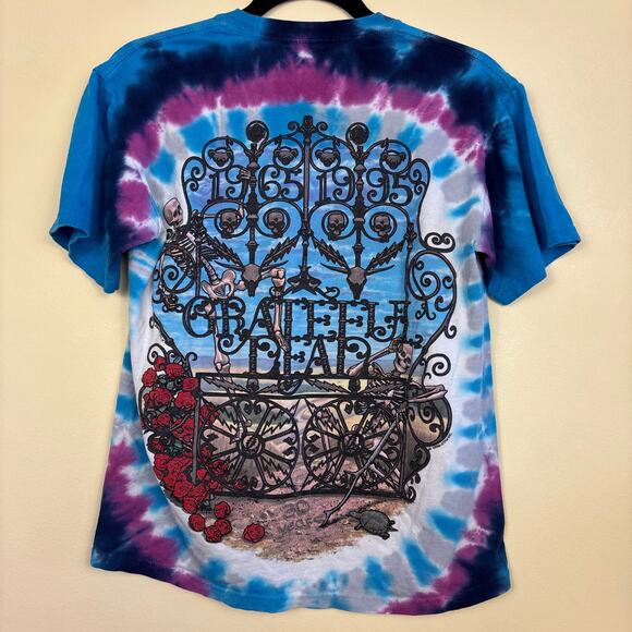 VINTAGE GRATEFUL DEAD 30 years 1965 1995 T-shirt Size Small Tie-Dye Skeleton‎ - Picture 5 of 8